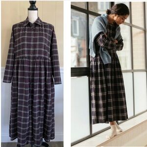 Eddie Bauer Plaid Long Sleeve Dress